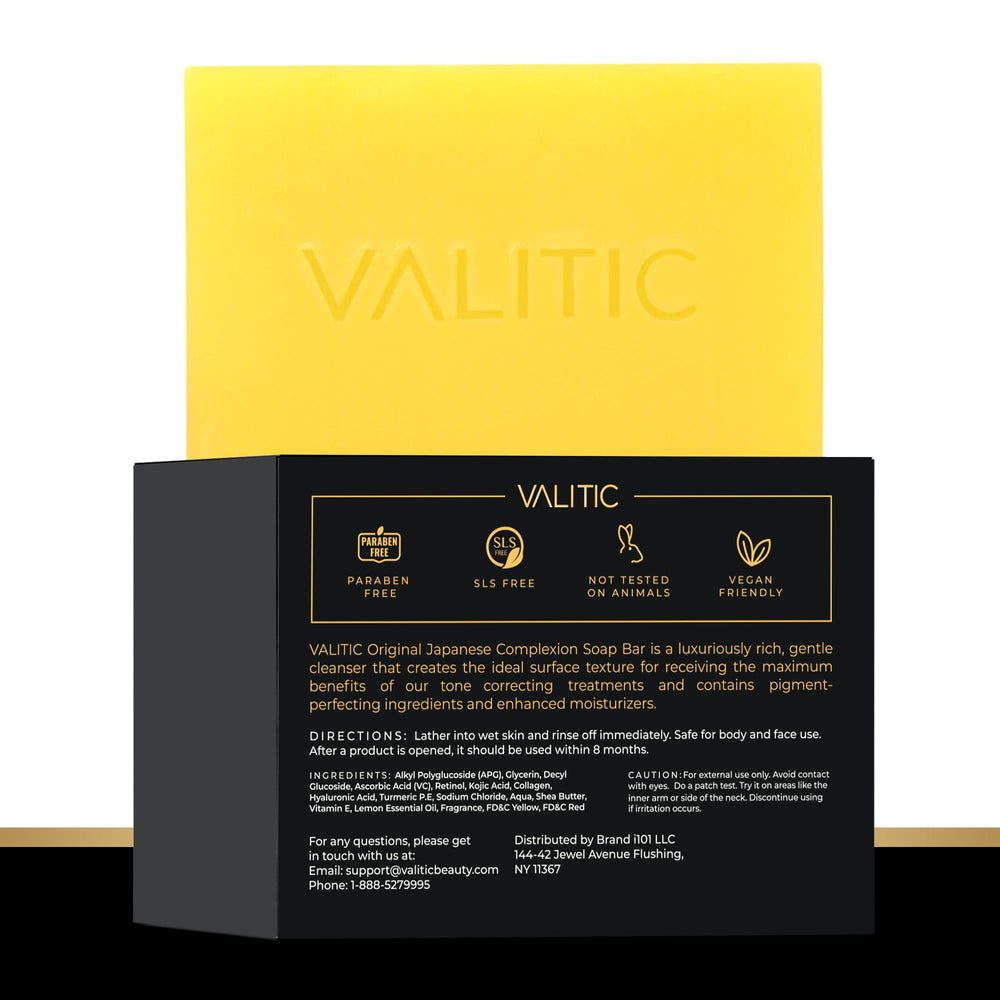 VALITIC back packaging showing directions and usage benefits