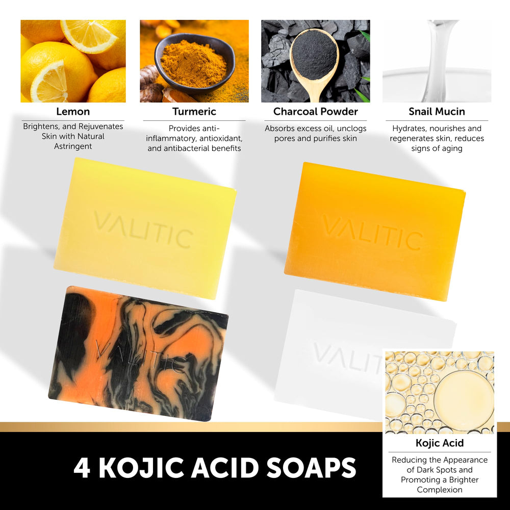 VALITIC turmeric soap close-up showing texture and brightening benefit