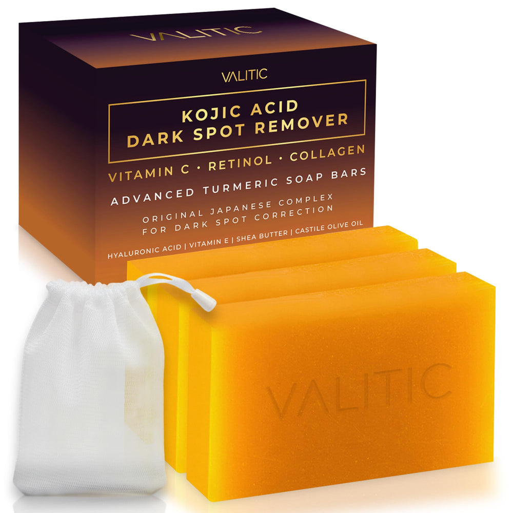 VALITIC soap front packaging showing brightening benefits