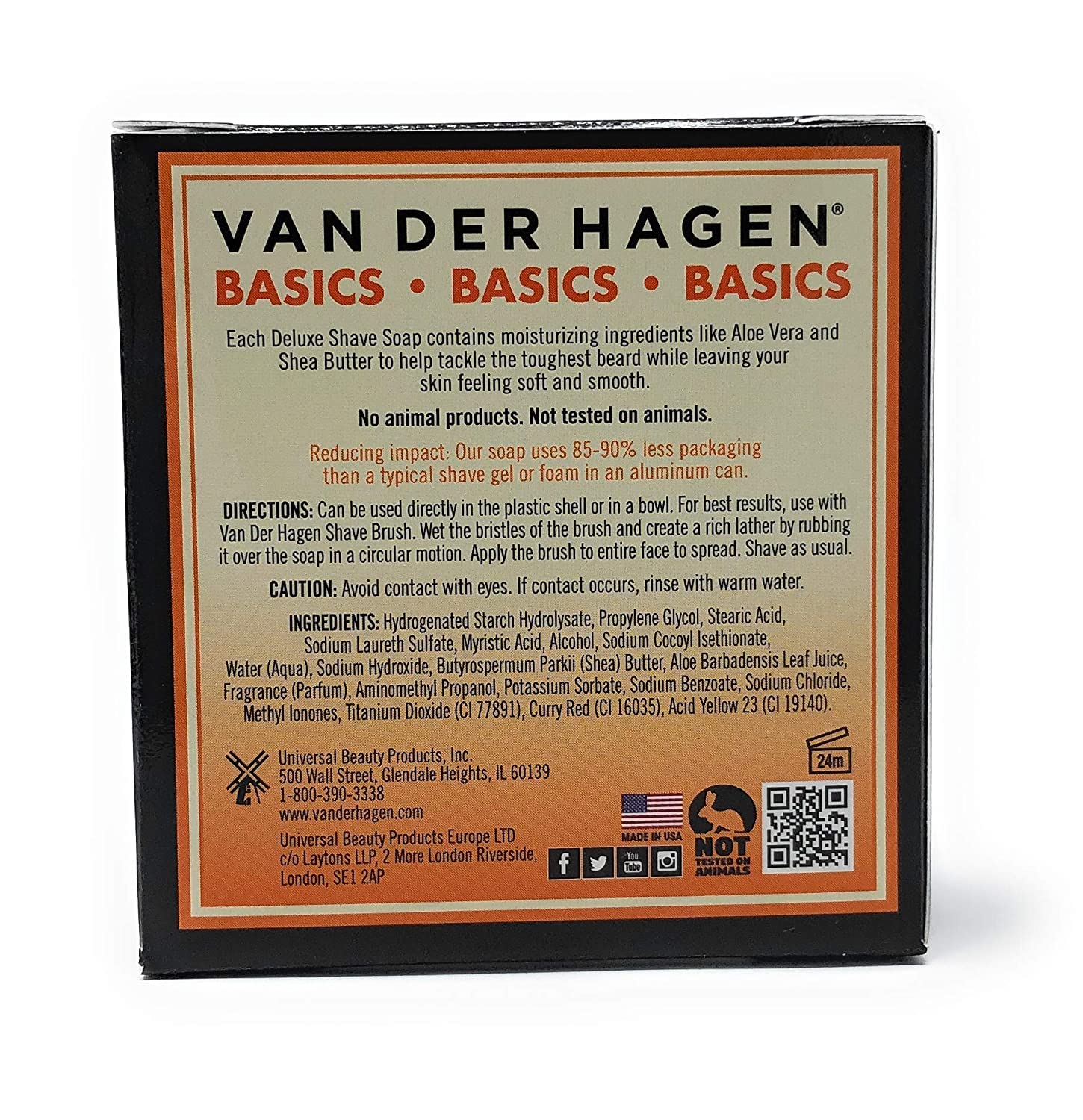 Van Der Hagen soap texture close-up highlighting creamy foam potential and quality