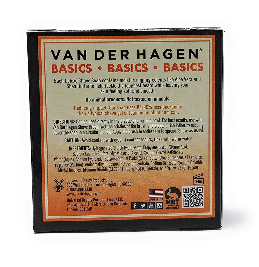 Van Der Hagen soap texture close-up highlighting creamy foam potential and quality