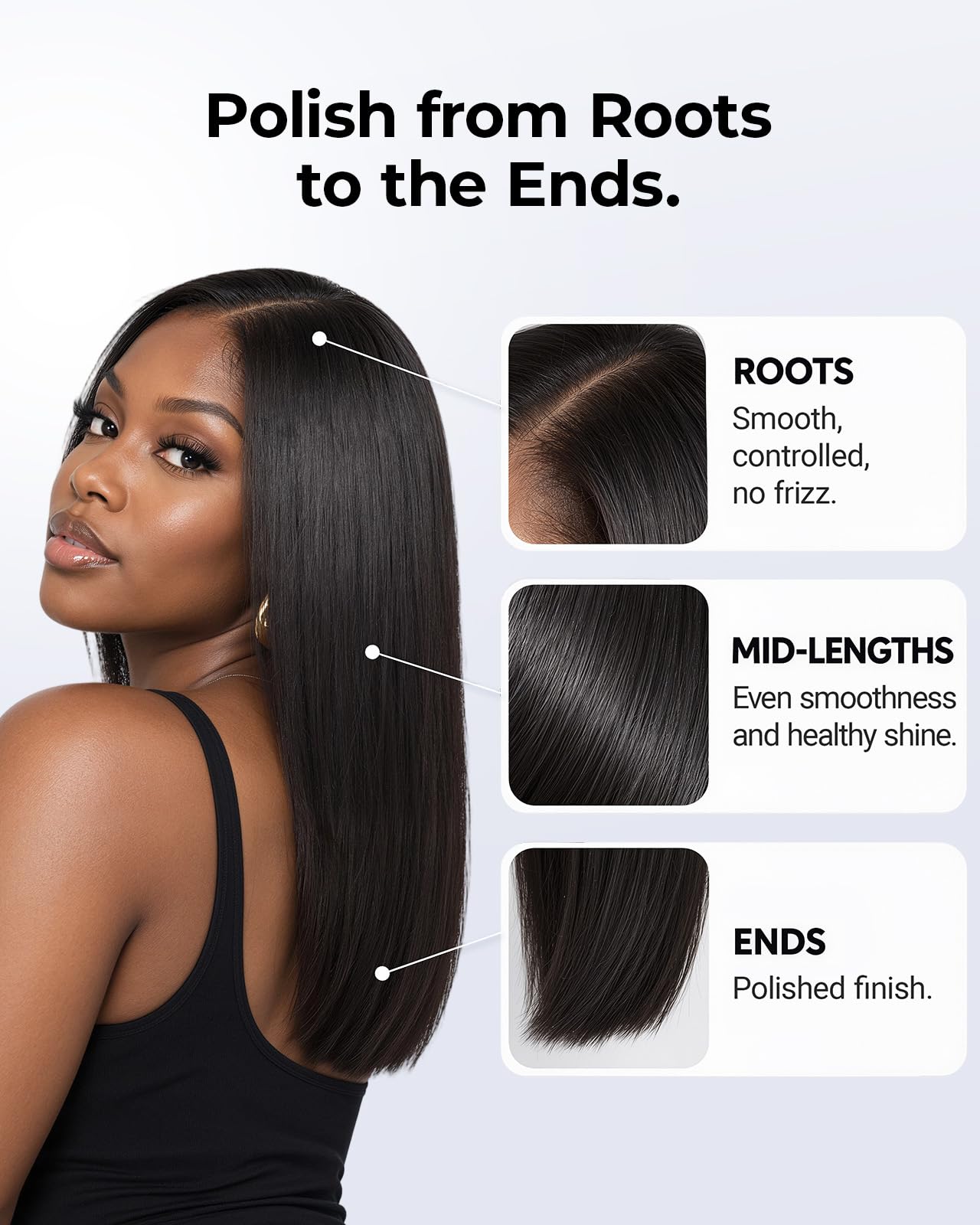 VANESSA PRO in use straightening hair for faster, shinier results