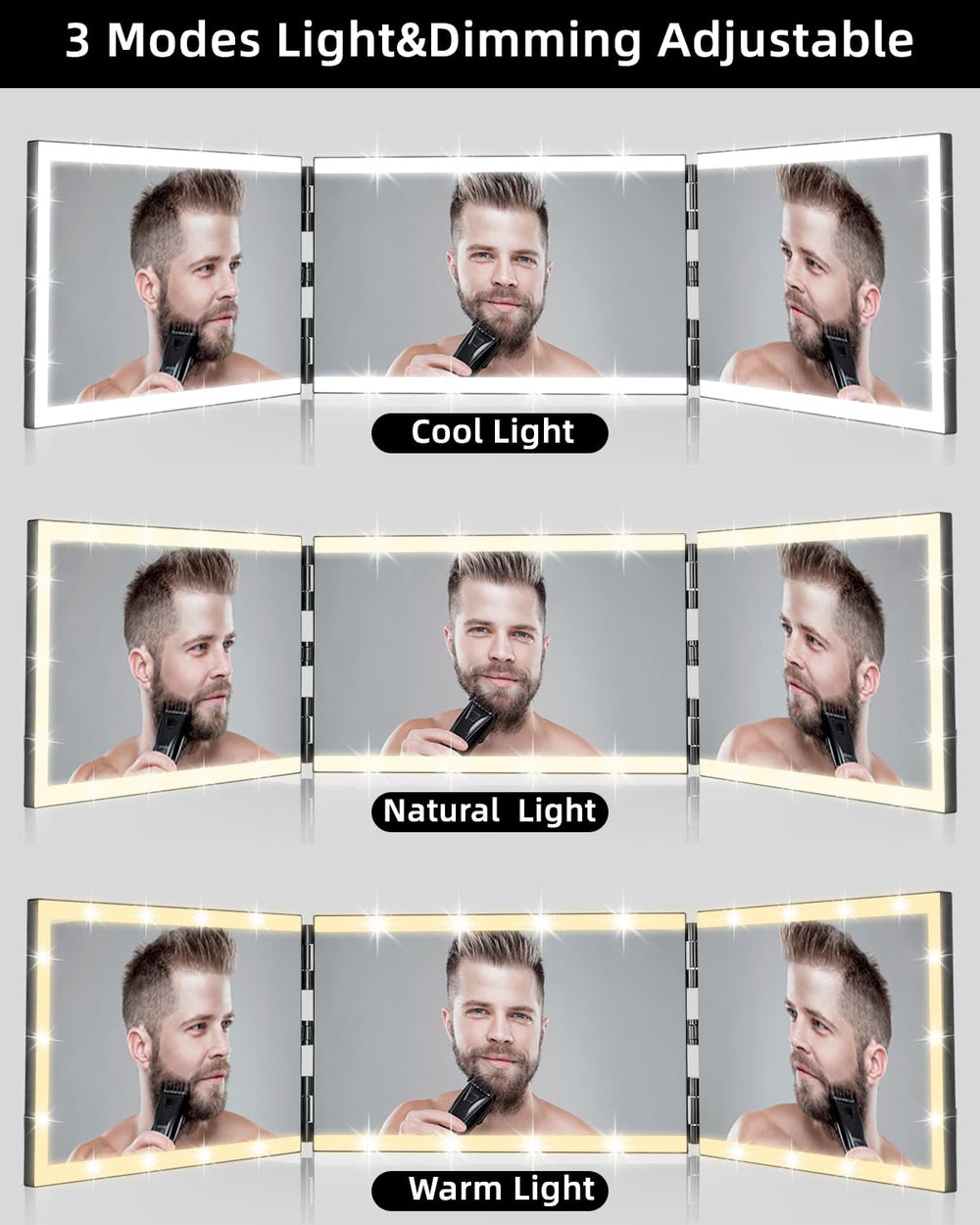 Vanexiss in use during self haircut demonstrating clearer back-of-head visibility