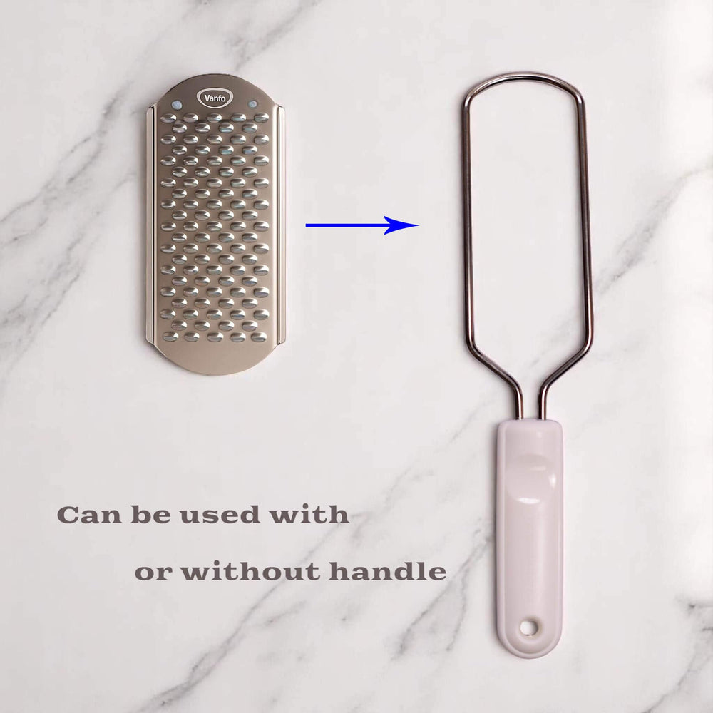 Vanfa blade close-up showing razor-sharp edge for faster callus removal