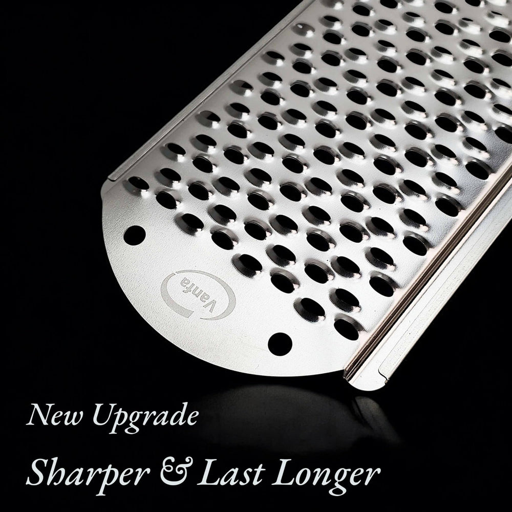 Vanfa blade mounted on a foot file demonstrating easy installation benefit