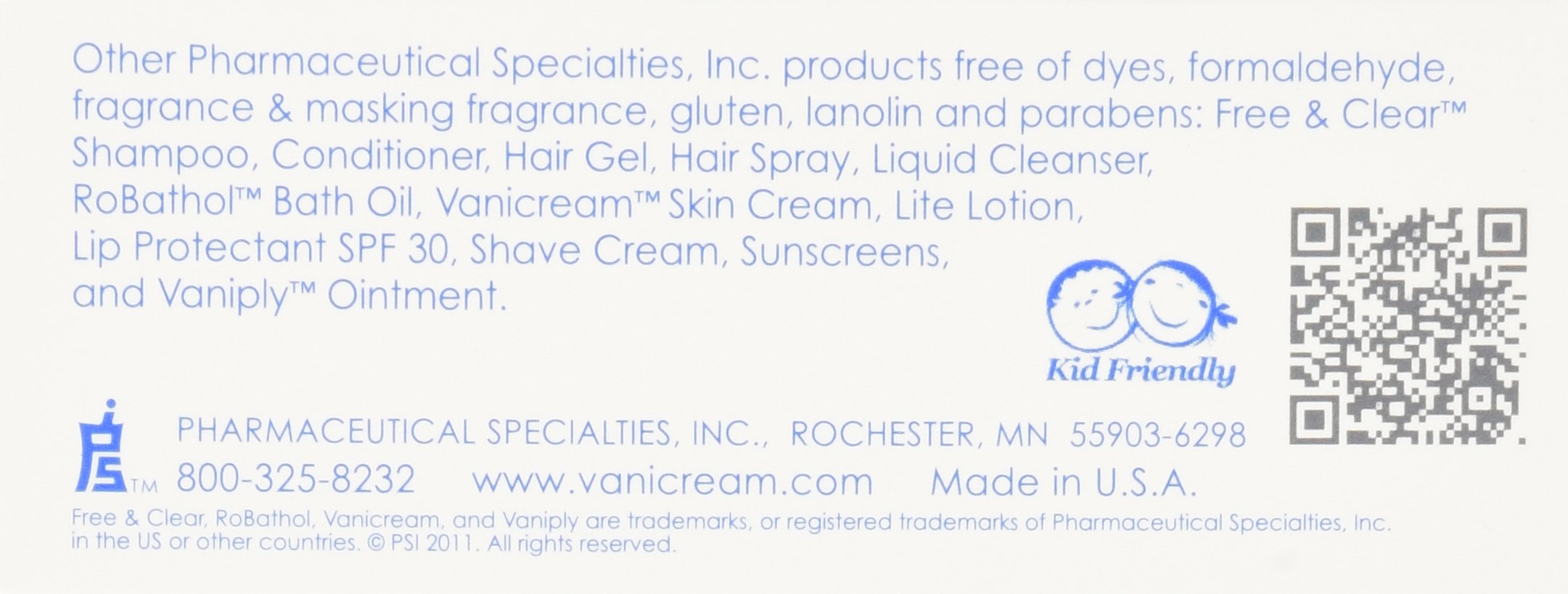 Vanicream ingredient label close-up emphasizing minimal, gentle ingredients