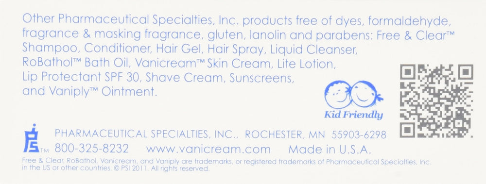 Vanicream ingredient label close-up emphasizing minimal, gentle ingredients