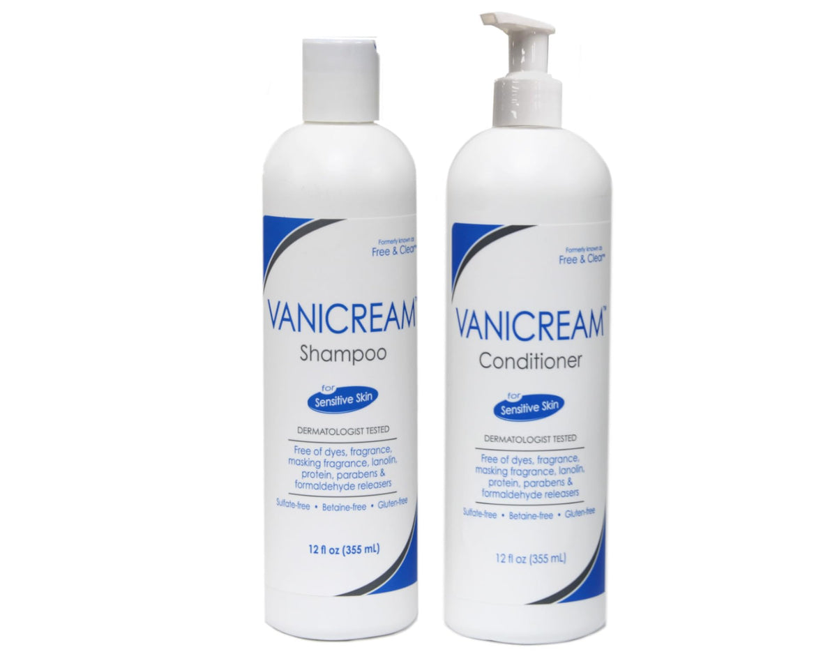 PHARMACEUTICAL SPECIALTIES Vanicream front packaging shows dual bottles and benefits