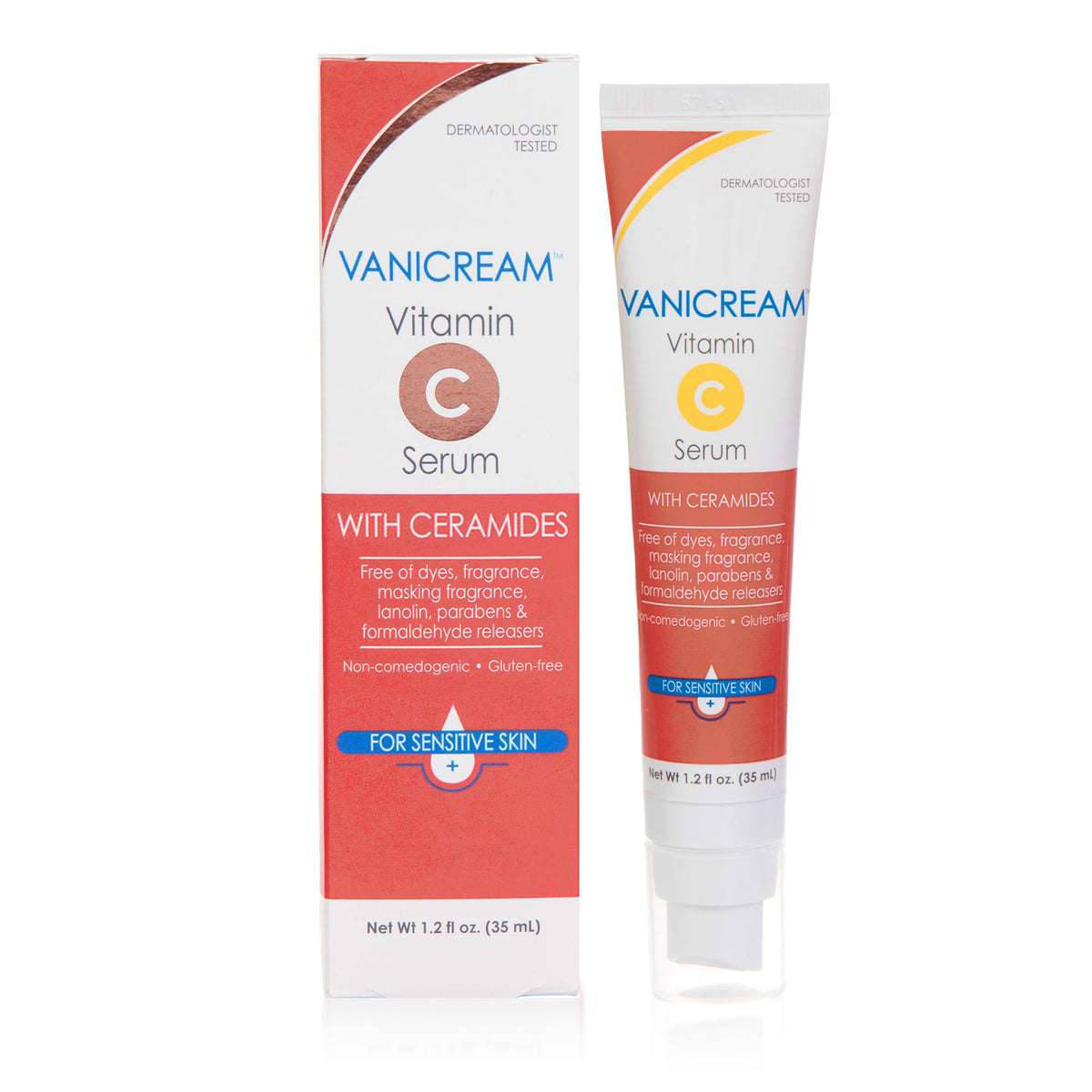 Vanicream serum front packaging showing clean design and gentle benefits