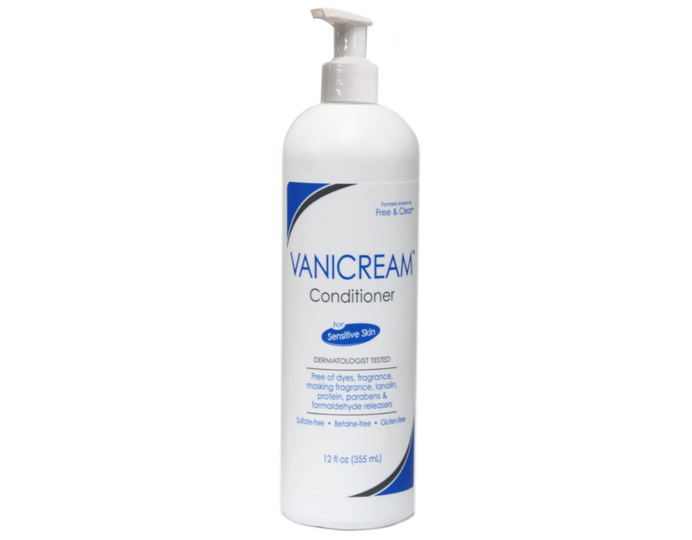 Vanicream texture close-up highlighting creamy consistency and easy detangling benefit