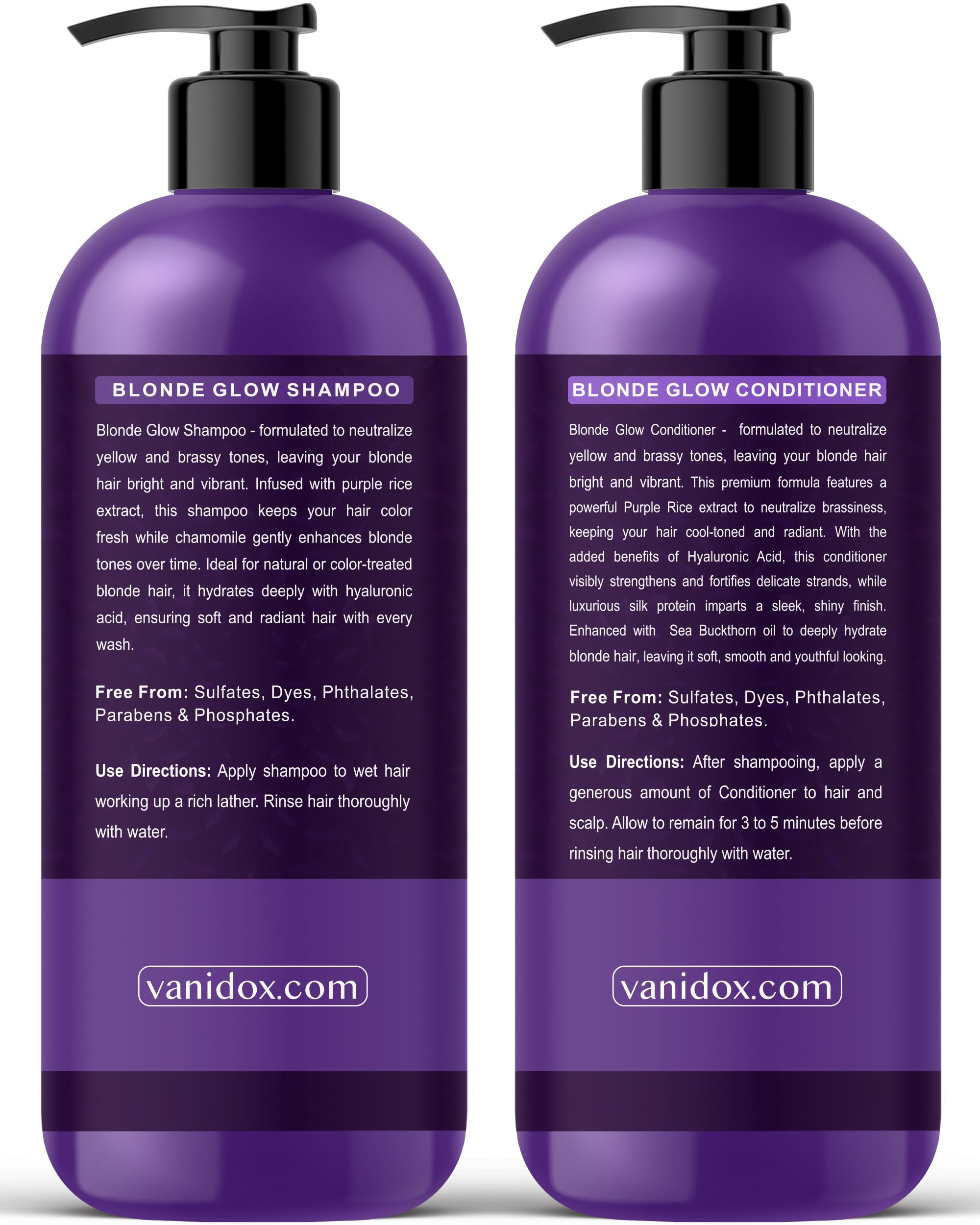 VANIDOX applying shampoo to wet hair showing even pigment distribution