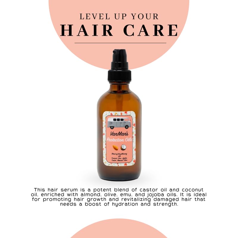 Before and after styling with VanMan serum showing reduced frizz and shine