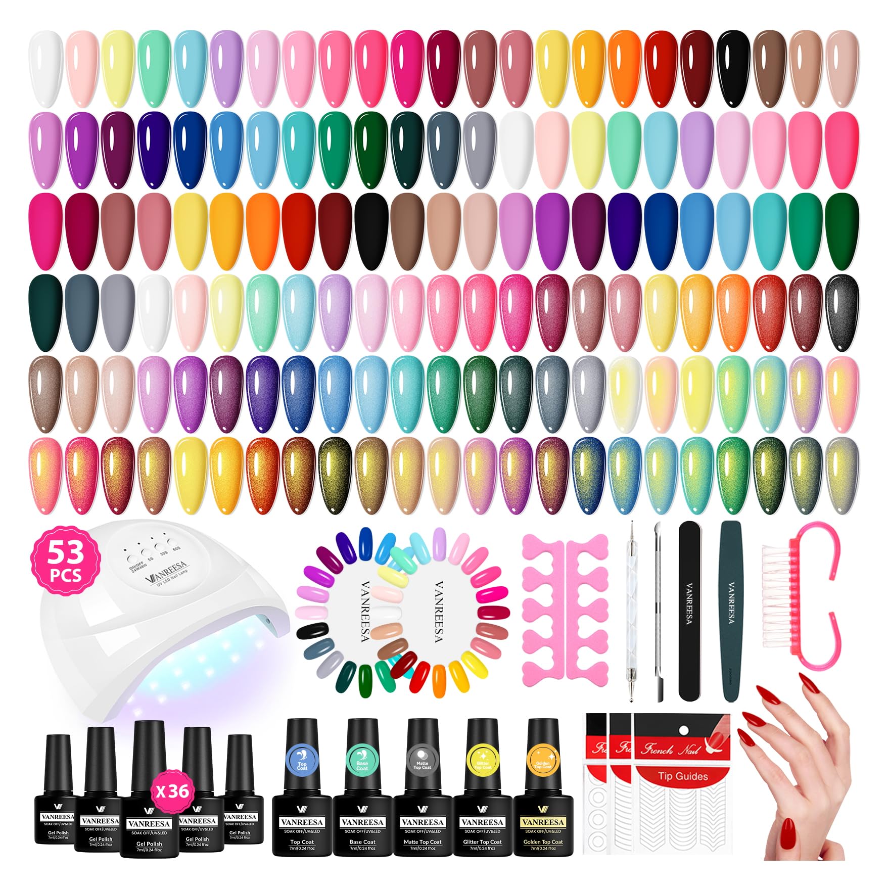 VANREESA front packaging showing full 53-piece kit and benefit of complete set