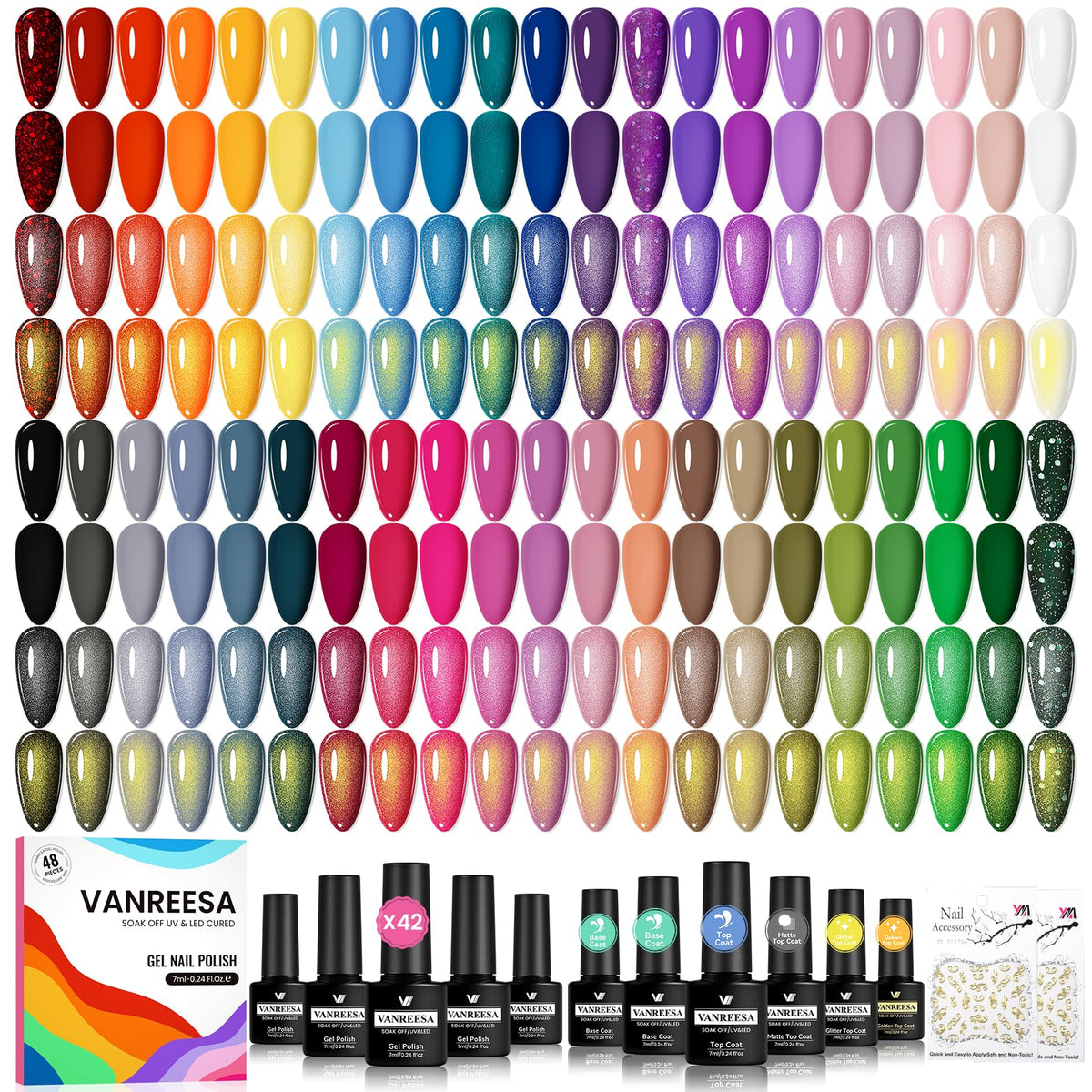 VANREESA front packaging showing all bottles and included accessories for gifting