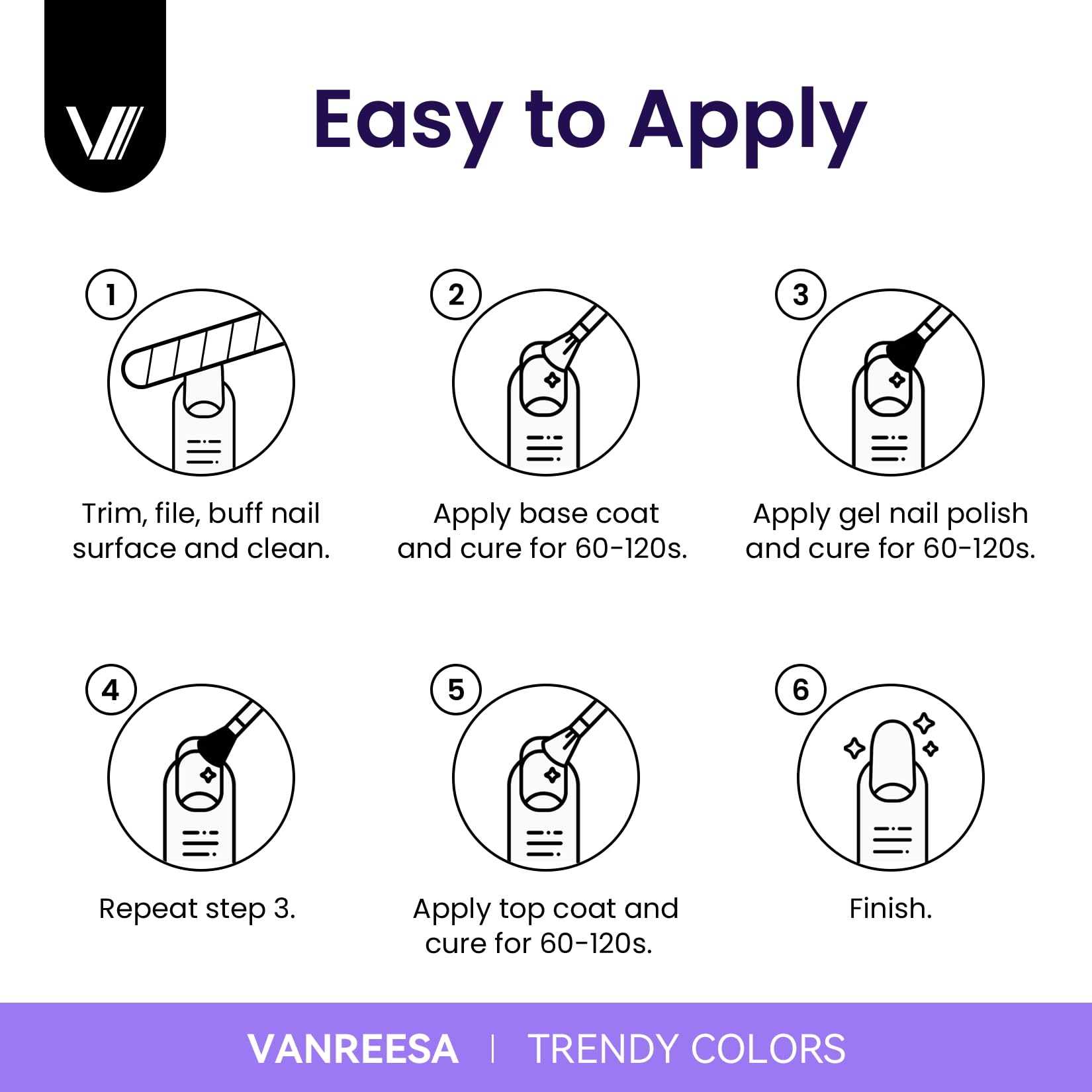 VANREESA model hands wearing finished manicure showcasing polished results