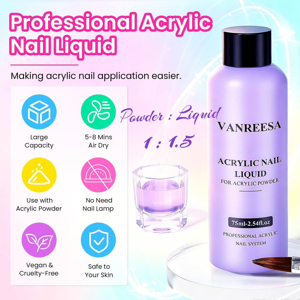 VANREESA LED nail lamp with top coats showing quick curing and shine
