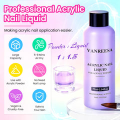 VANREESA LED nail lamp with top coats showing quick curing and shine