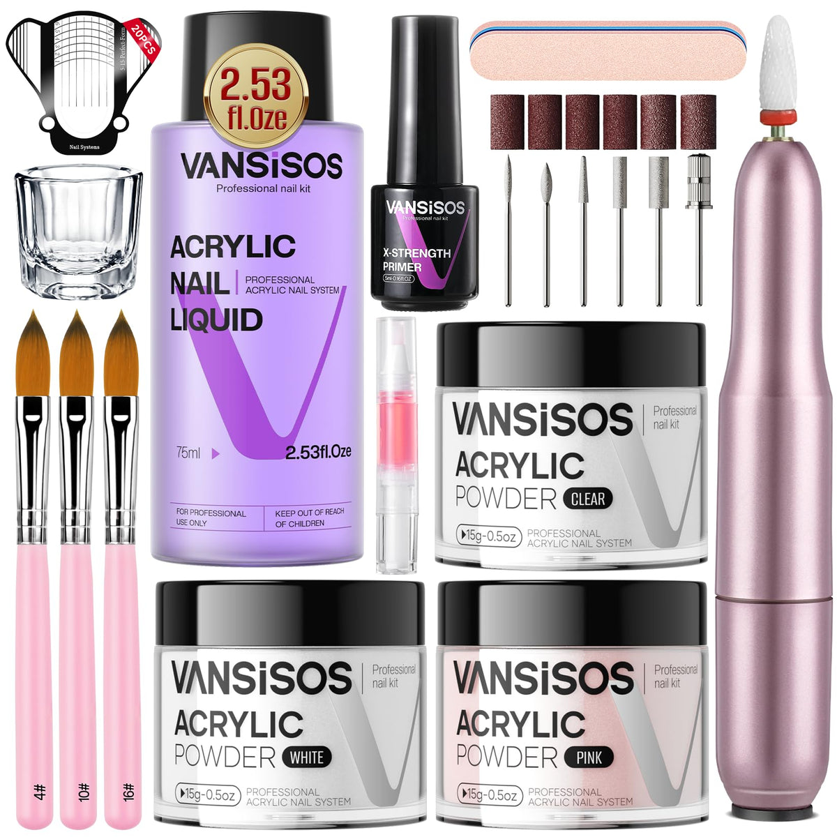 VANSISOS kit front display showing full contents for easy setup
