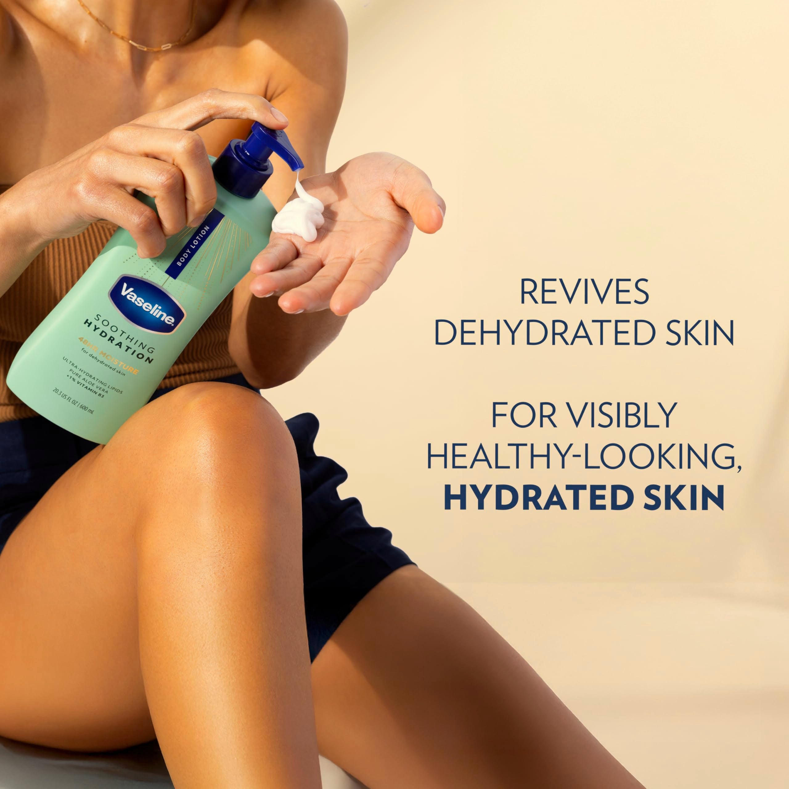 Vaseline lotion absorbing into skin, demonstrating non-greasy quick absorption