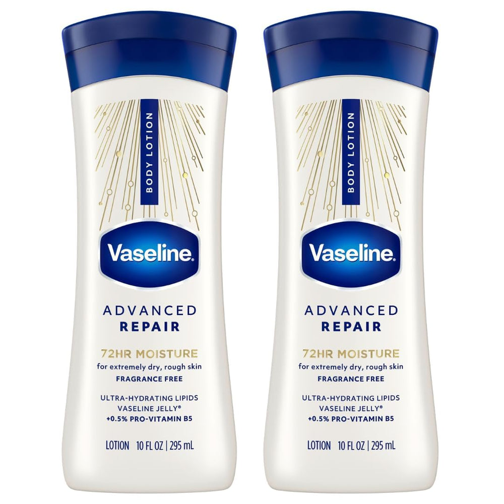 Vaseline Advanced Repair front packaging showing benefits and size