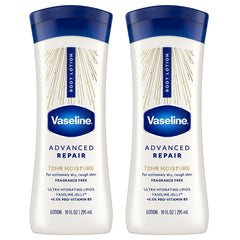 Vaseline Advanced Repair front packaging showing benefits and size
