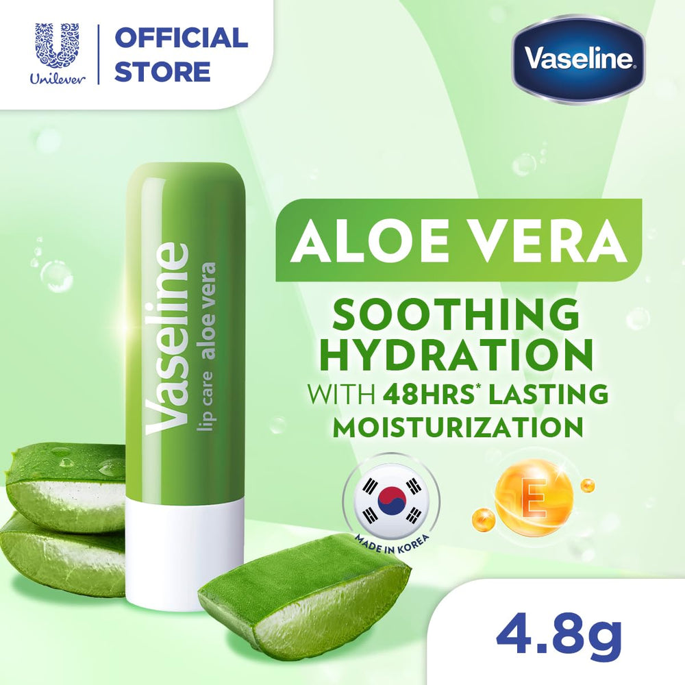 Open 12-pack box of Vaseline Aloe showing value and multiple backups