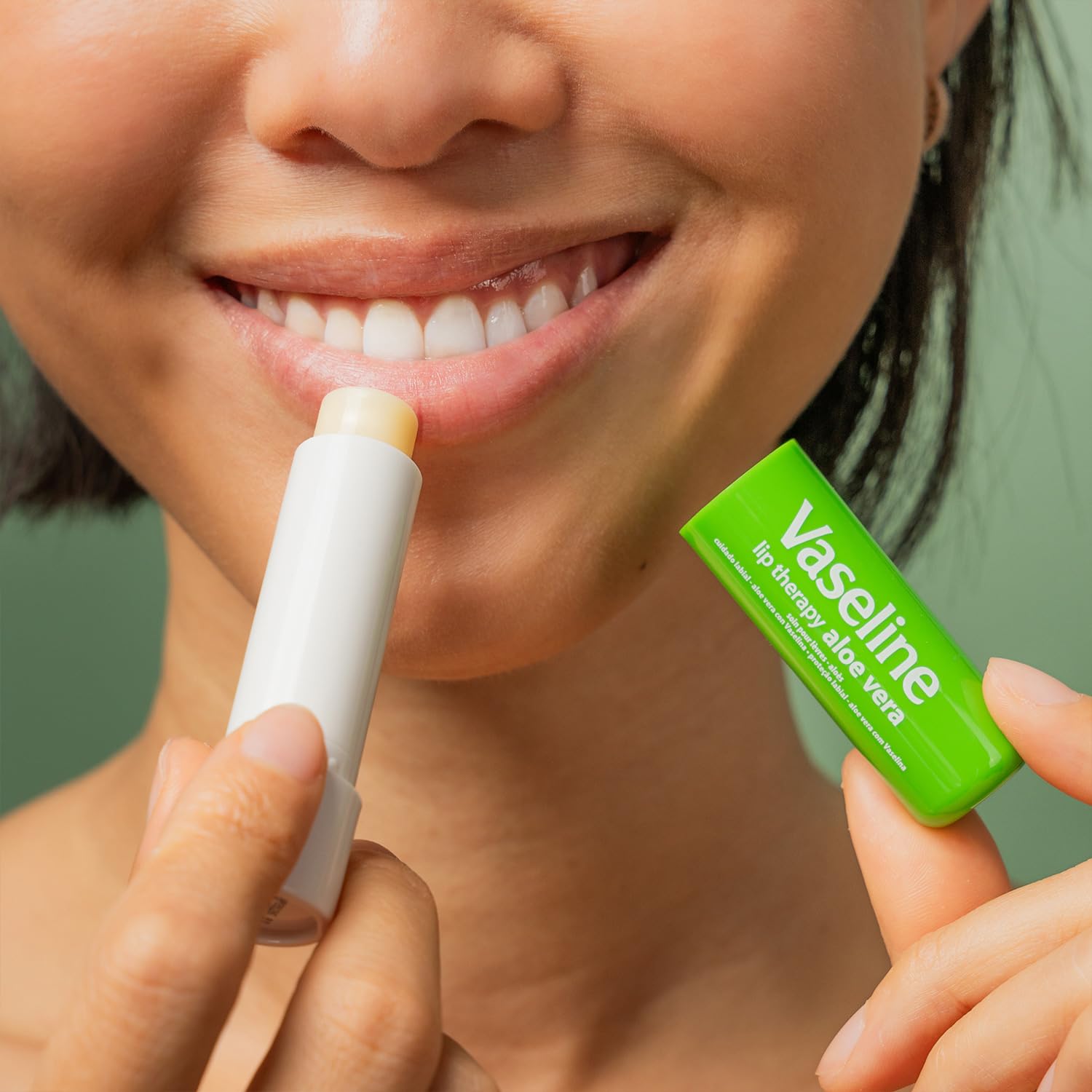 Vaseline stick on bedside table suggesting overnight lip care