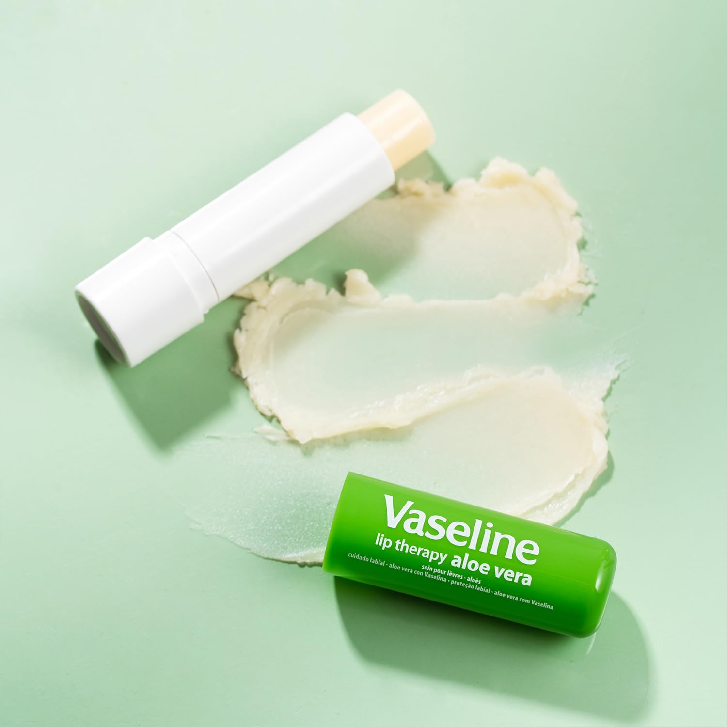 Vaseline close-up aloe plant detail representing soothing hydration