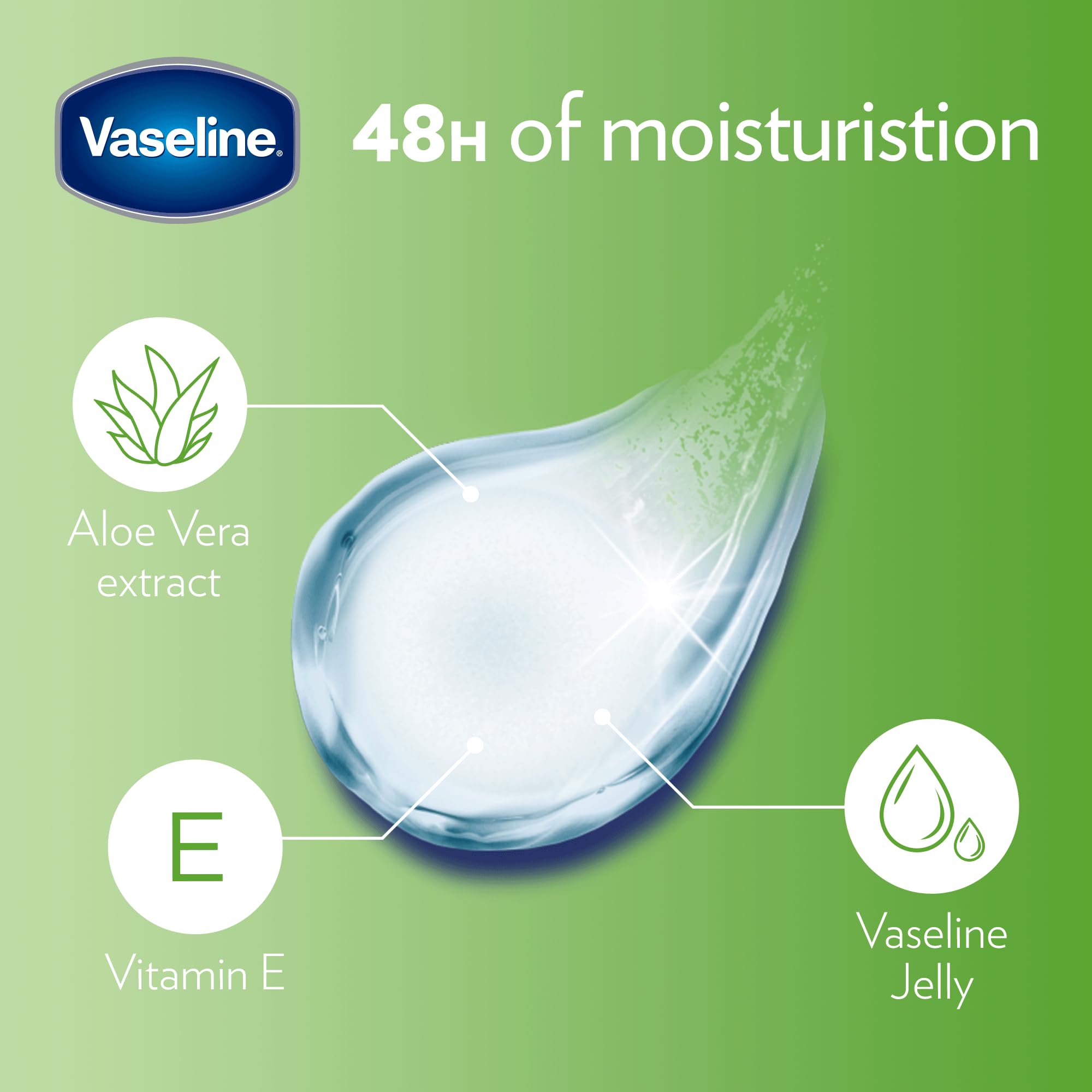 Vaseline Aloe stick close-up revealing smooth applicator and easy use