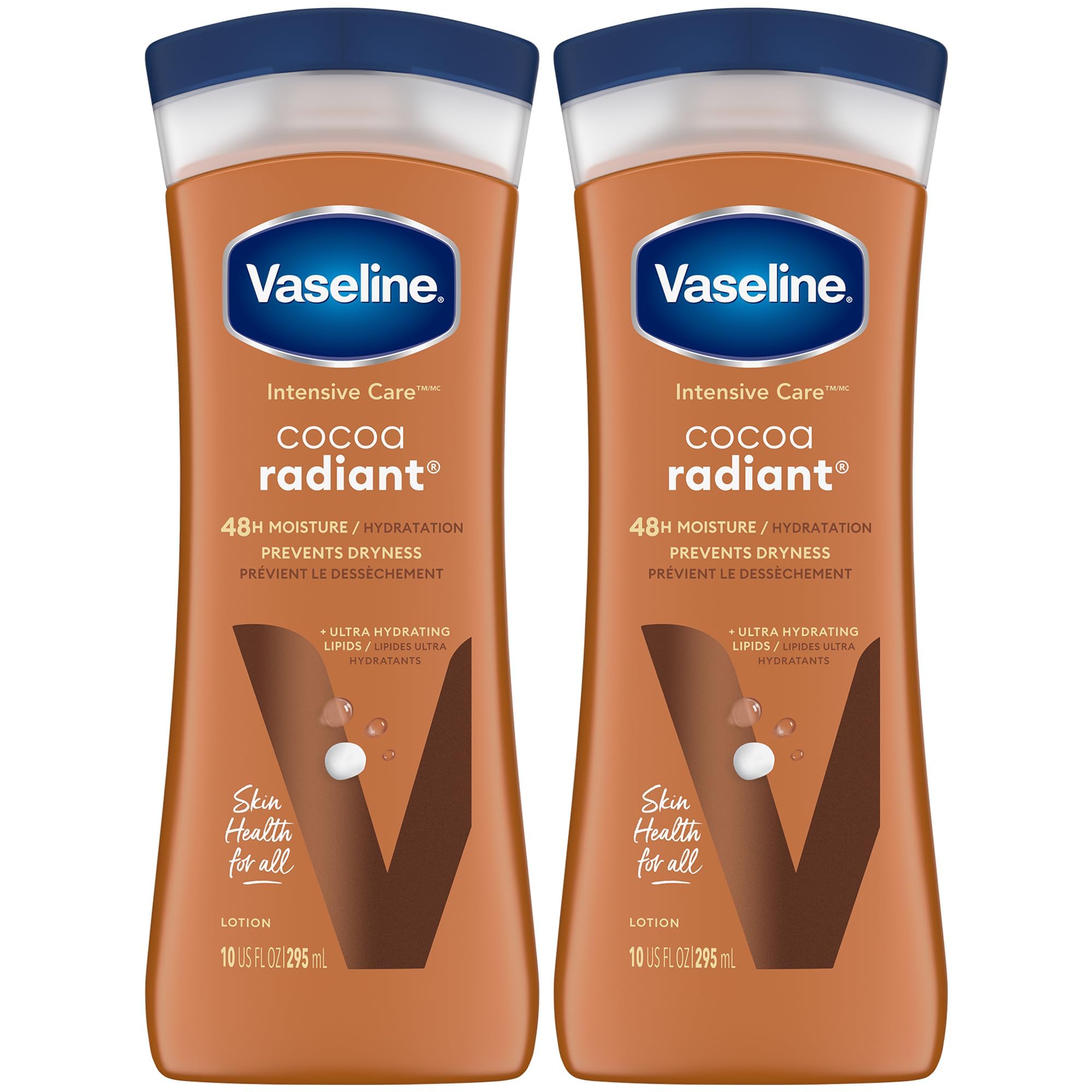 Vaseline front packaging showing nourishing cocoa lotion benefits