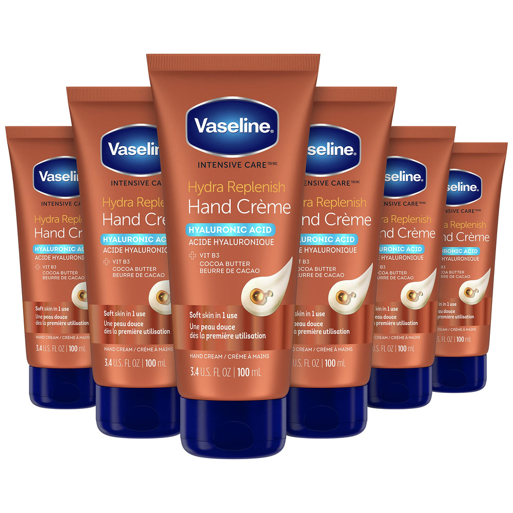 Vaseline front packaging showing tube and benefit of quick hydration