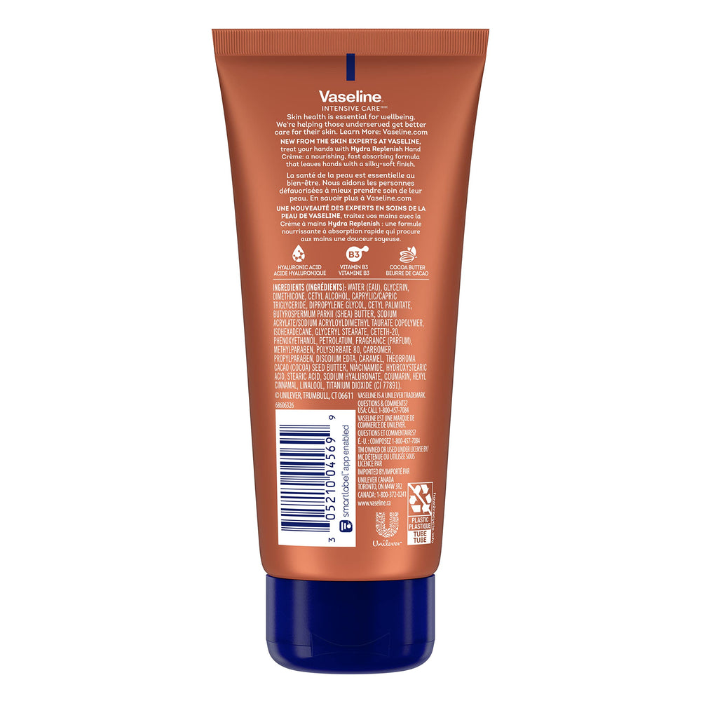 Vaseline open tube texture highlighting fast-absorbing formula benefit