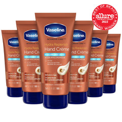 Vaseline pump-action delivering cream to hands for easy application benefit