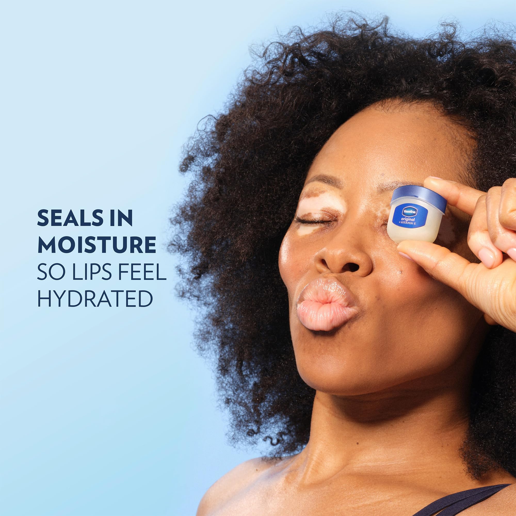 Vaseline multiple jars top view arranged for merchandising and stock visibility benefit