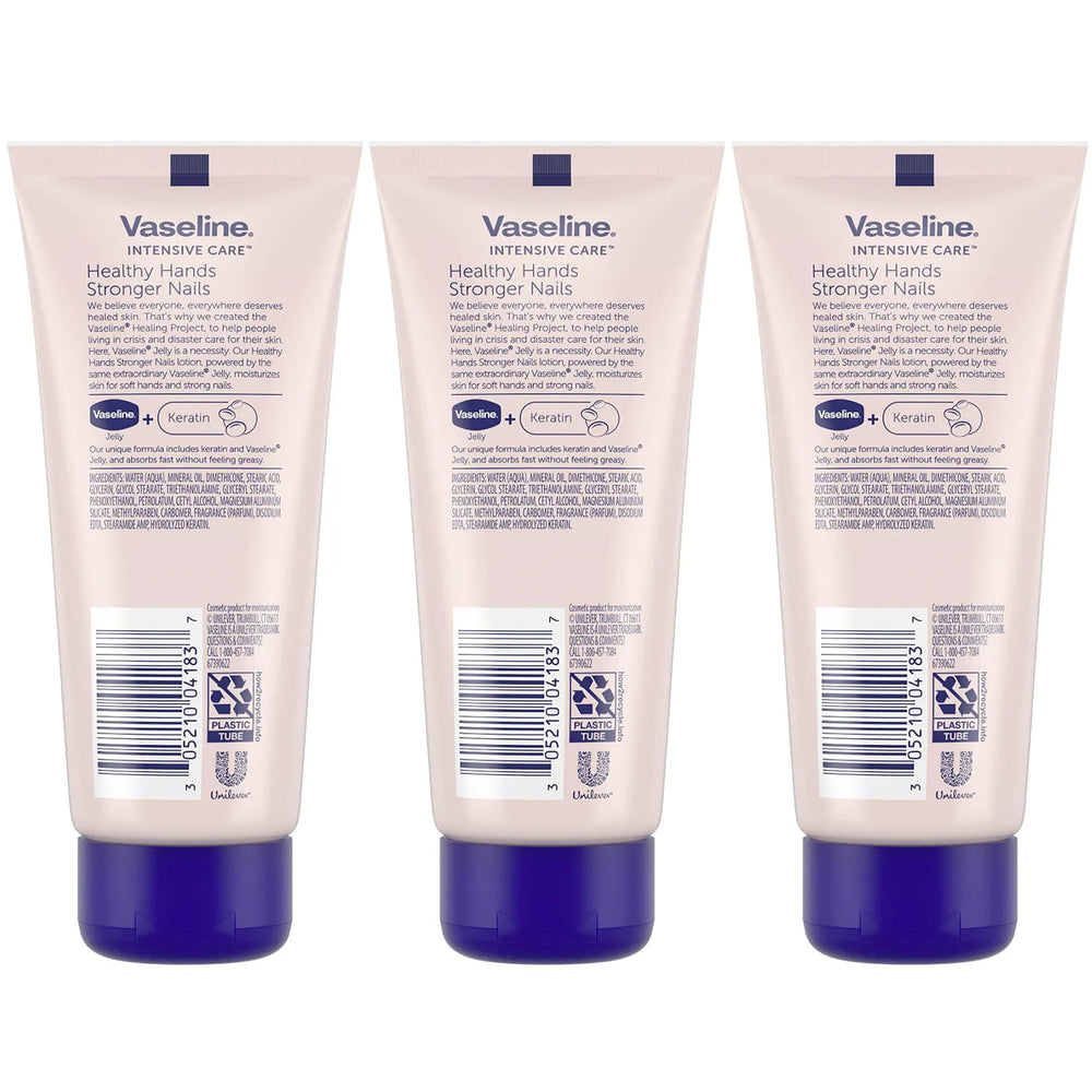 Vaseline single tube close-up displaying nozzle and lightweight formula