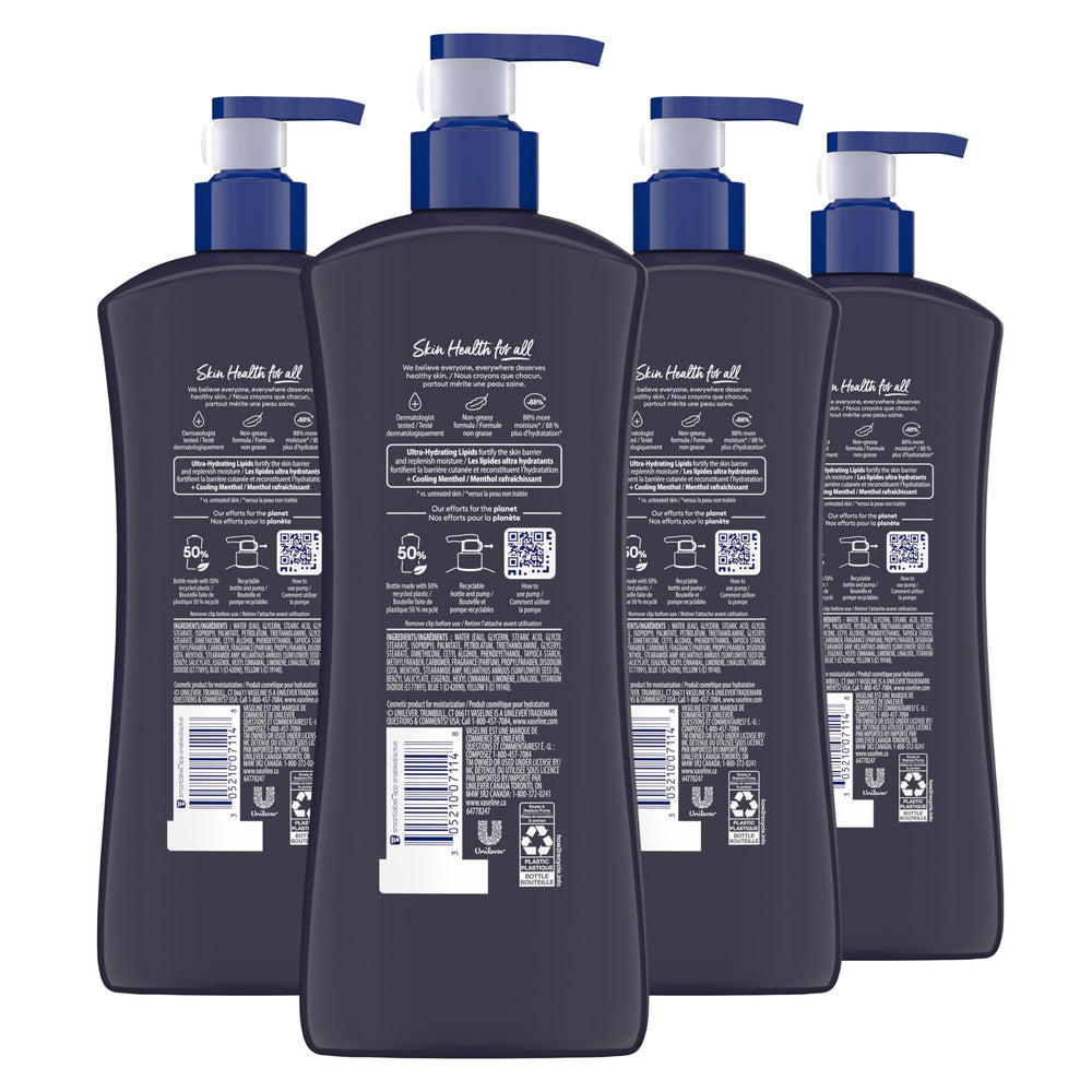 Vaseline pump top close-up highlighting easy dispensing and recyclable pump