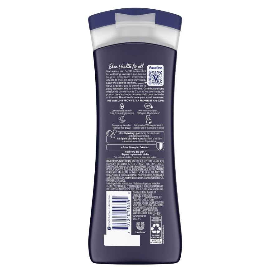 Vaseline mens extra strength creamy texture swipe showing fast absorption benefit