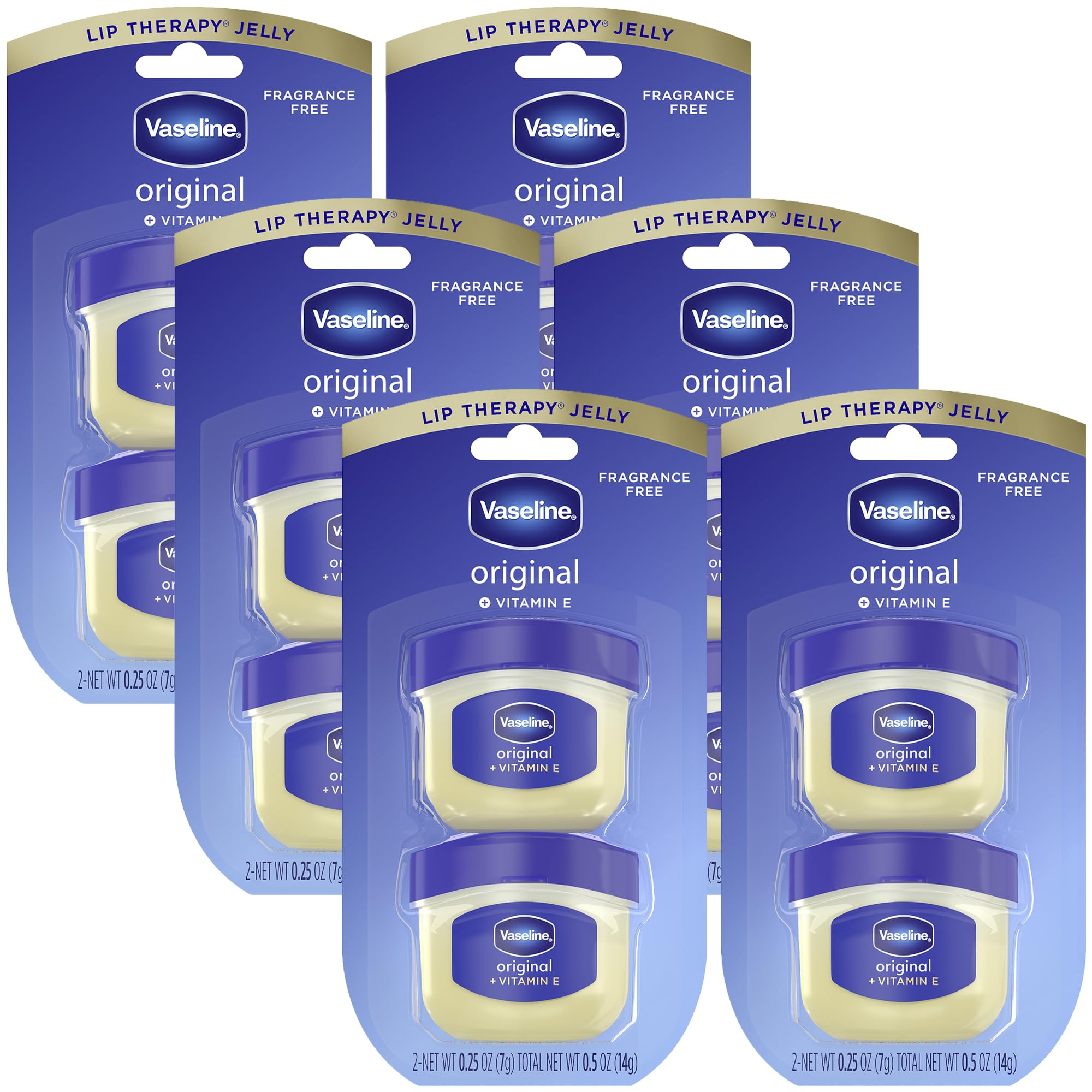 Vaseline mini jar front packaging showing brand and compact size benefit