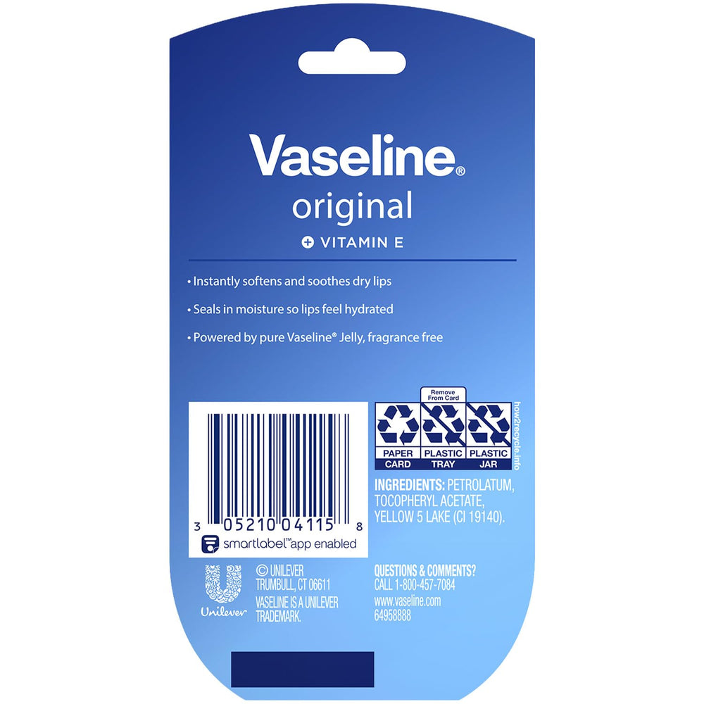 Vaseline mini jar open with visible smooth balm for easy use