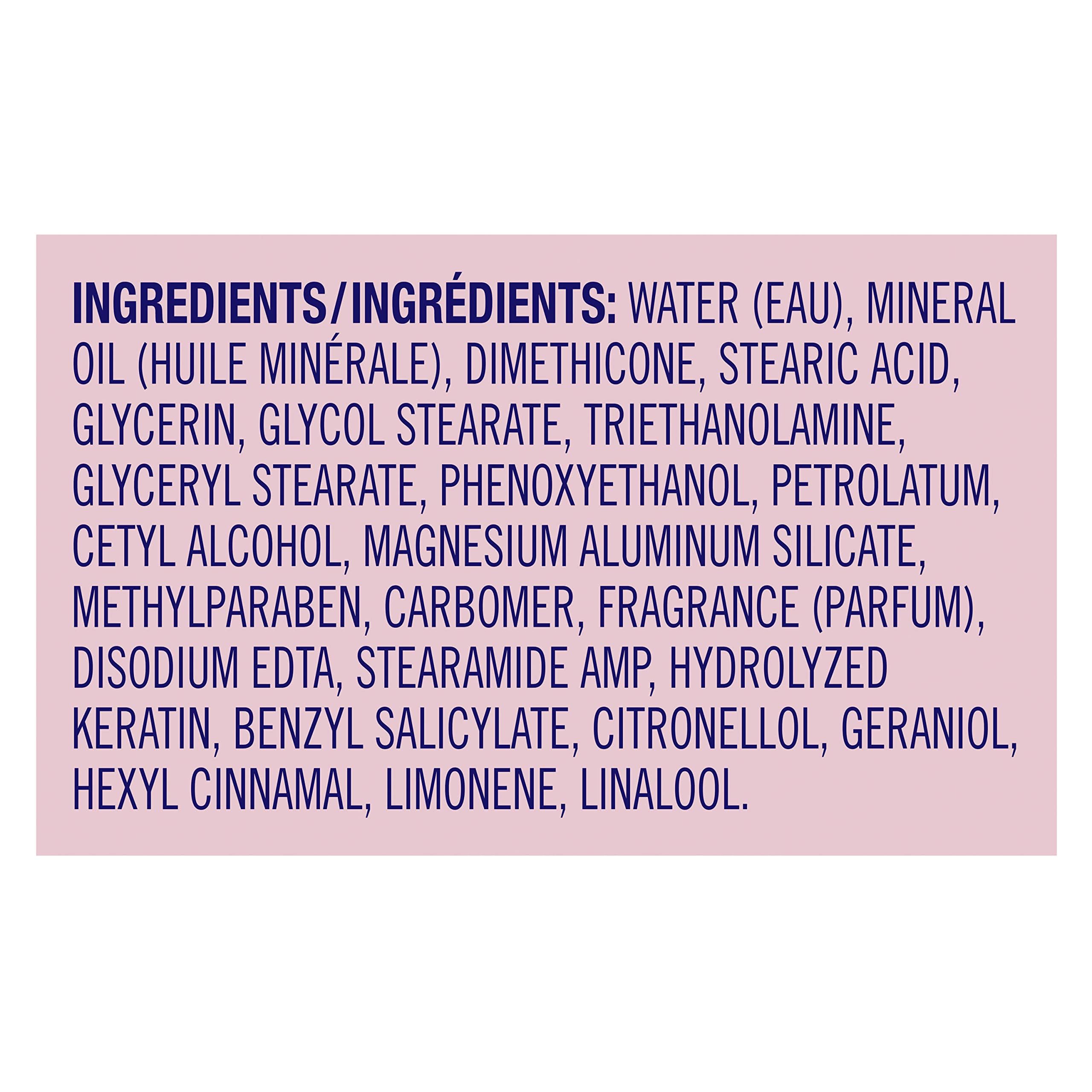 Close-up of Vaseline label highlighting keratin and petroleum jelly