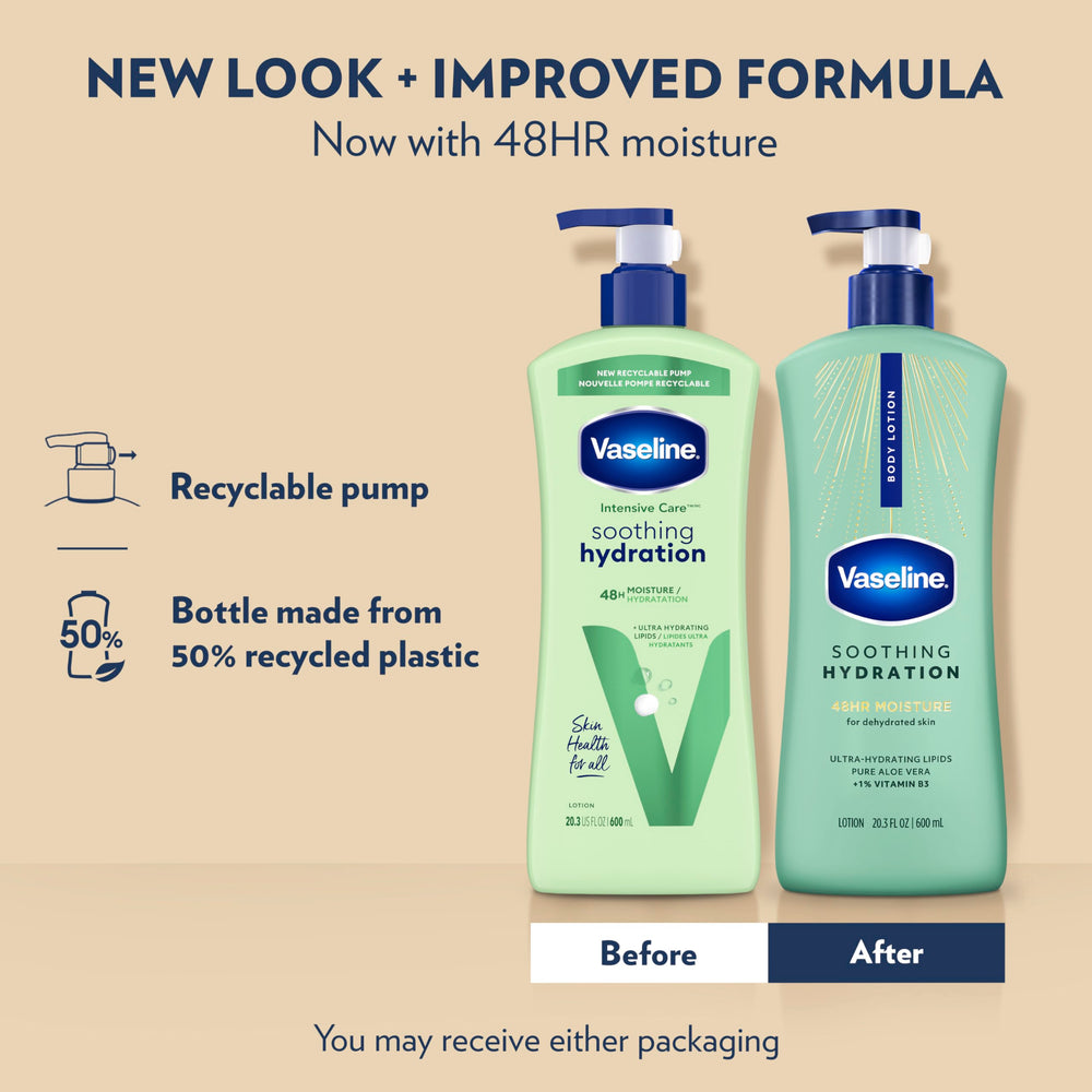Vaseline pump dispensing lotion, demonstrating smooth texture and quick use