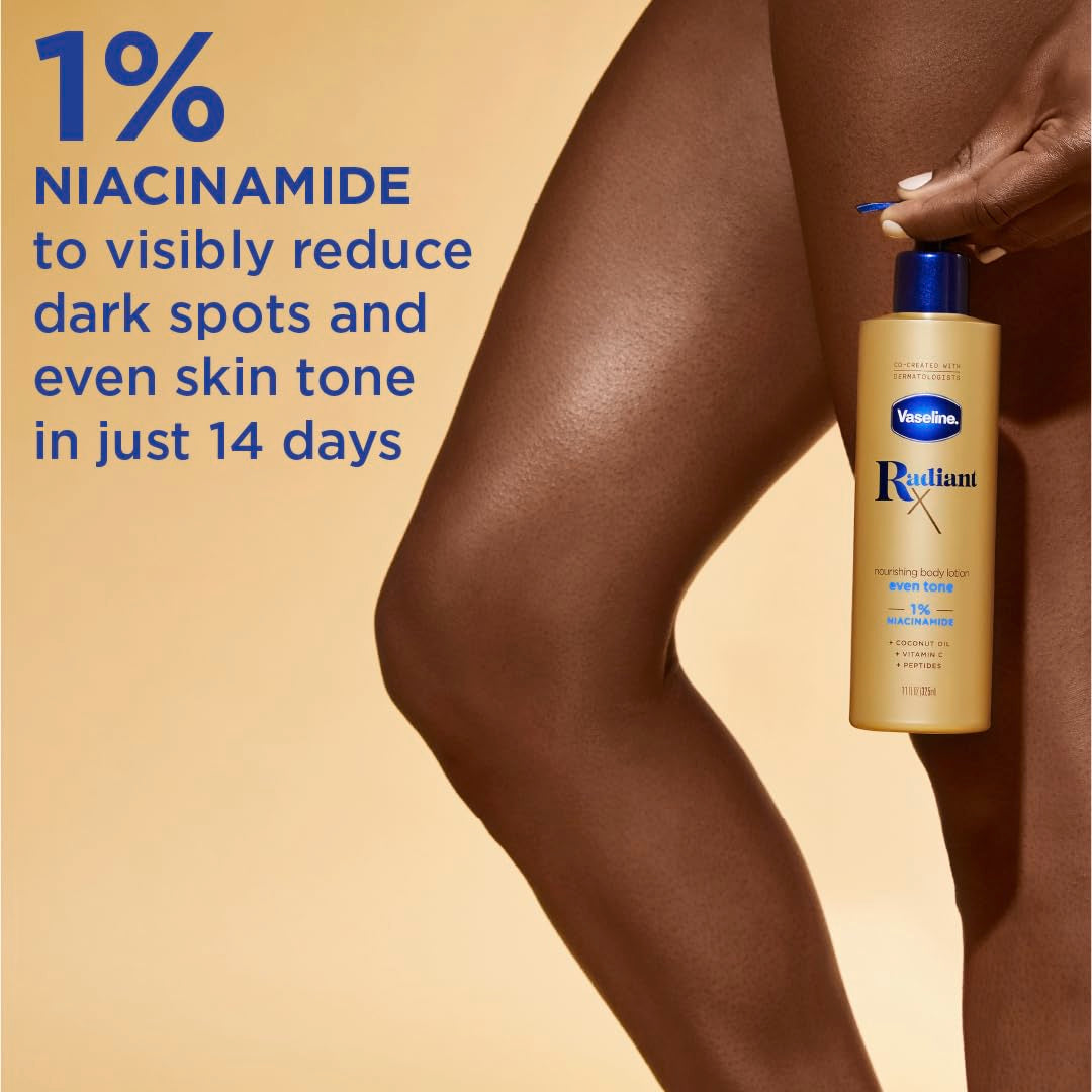 Vaseline before and after comparison showing reduced dark spots visually