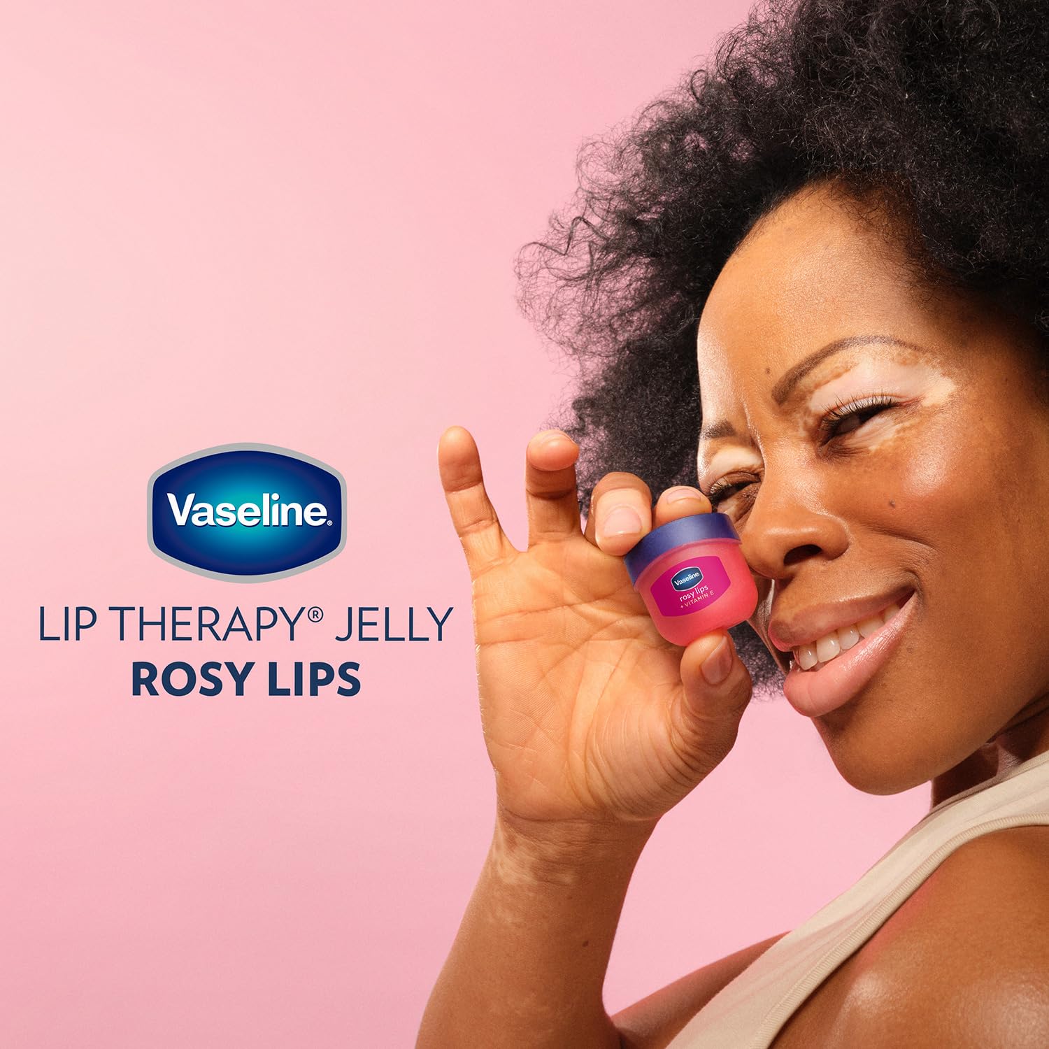 Box of twelve Vaseline rosy lips mini jars packed for sharing and travel