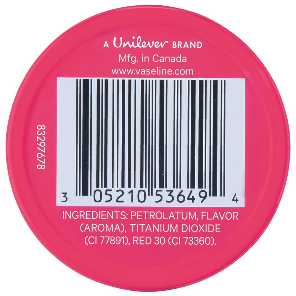 Vaseline open tin texture close-up demonstrating smooth balm application