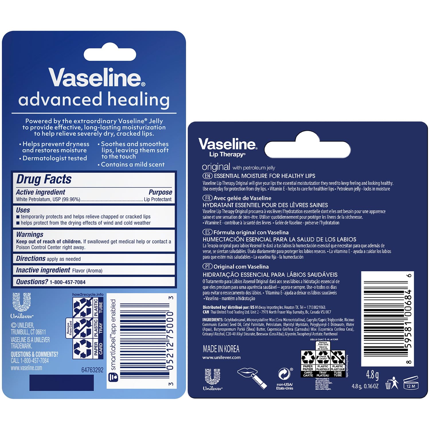 Vaseline single tube close-up illustrating precise applicator and clean design