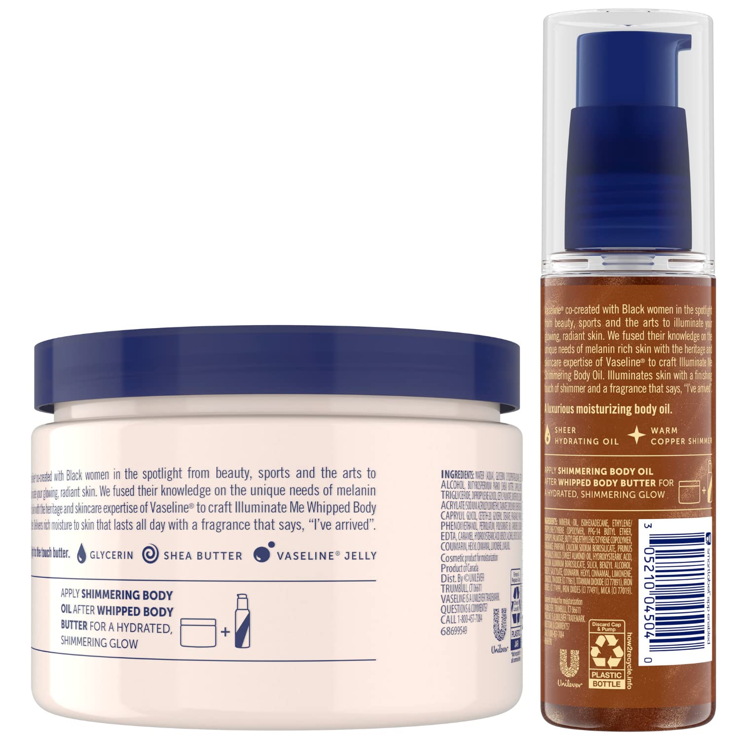 Vaseline whipped body butter texture close-up highlighting smooth spreadability