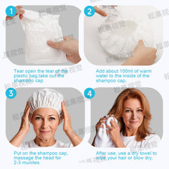 VASUWARM caregiver using cap on bedridden patient for comfort