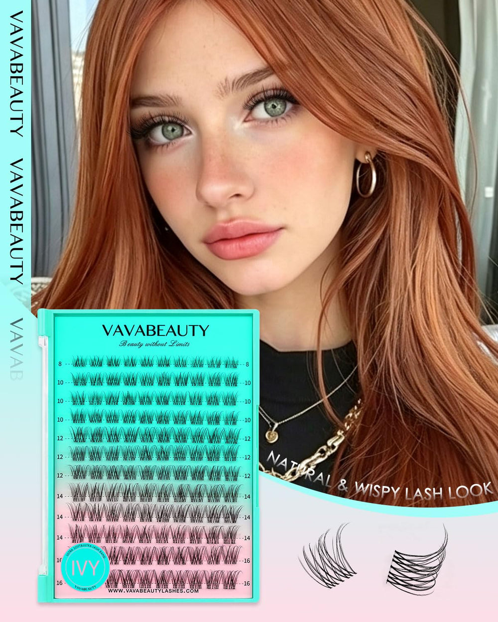 VAVABEAUTY IVY lower lashes and tools set for balanced eye enhancement
