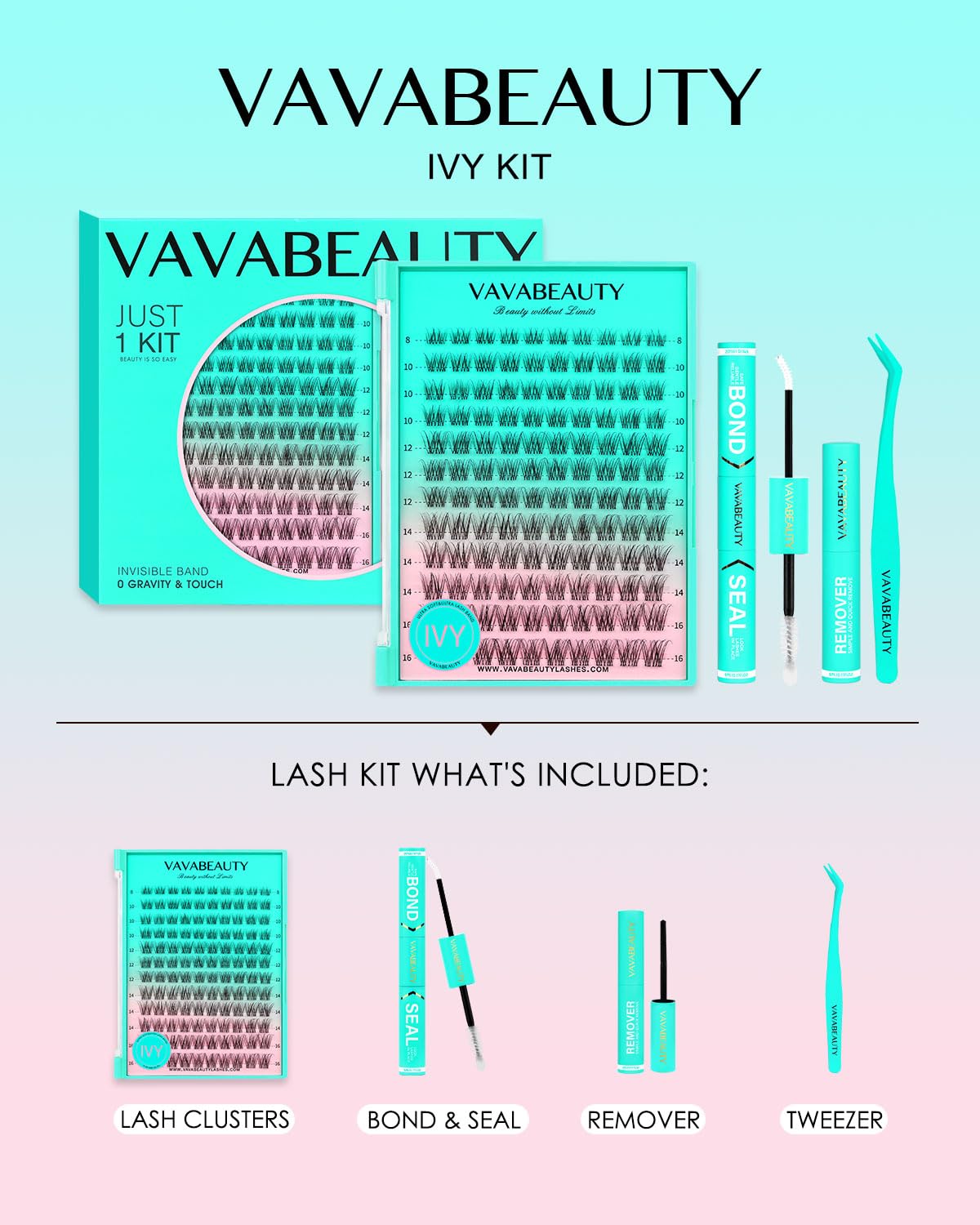VAVABEAUTY IVY lashes worn in lifestyle shot to show everyday elegance