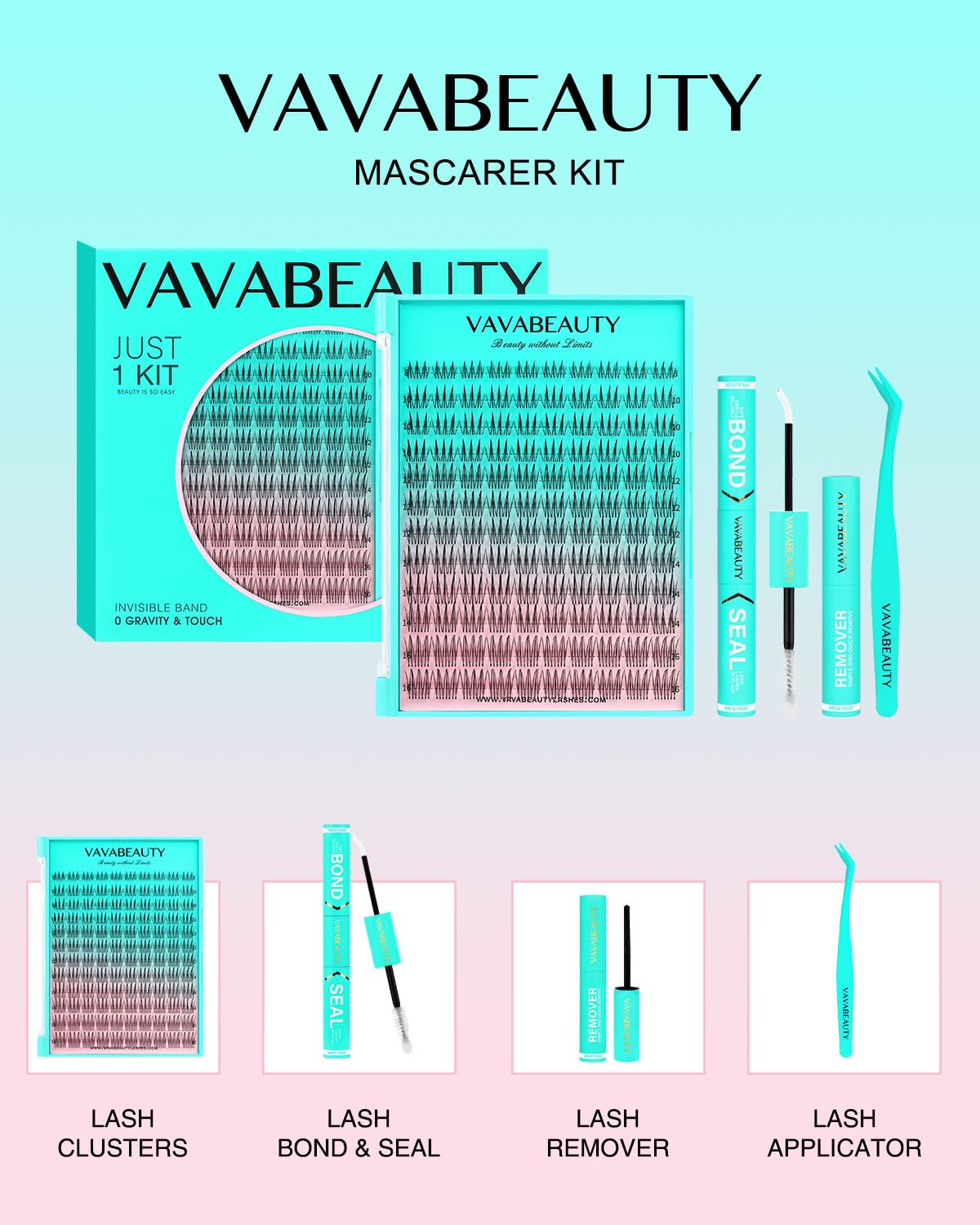 VAVABEAUTY size comparison with hand to show cluster scale and ease of placement